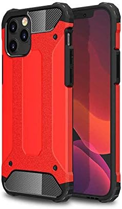 Apple iPhone 12 Pro ile Uyumlu Kılıf Çİft Katman Koruyucu Crash Military Tank Kılıf - Kırmızı - Görsel 3