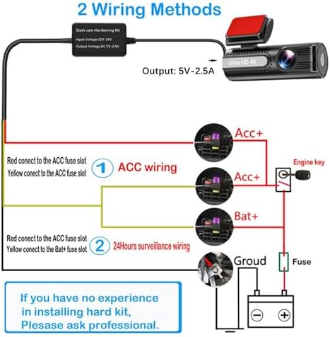 Alternative view of 3 Metre Type-C Araba Hardwire Güç Kablosu 12/24V-5V Dönüştürücü – Otomobil Uyumlu Sürekli Güç Kaynağı, Park Modu Destekli Düşük Voltaj Korumalı Gizli Montaj Step-Down Kablo