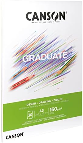 Alternative view of Mezun Beyaz Çizim 160 gsm A3 Kağıt, Hafif Taneli, Tampon Yapıştırılmış Kısa Taraf, 30 Parlak Beyaz Çarşaf, Öğrenci Sanatçılar için İdeal