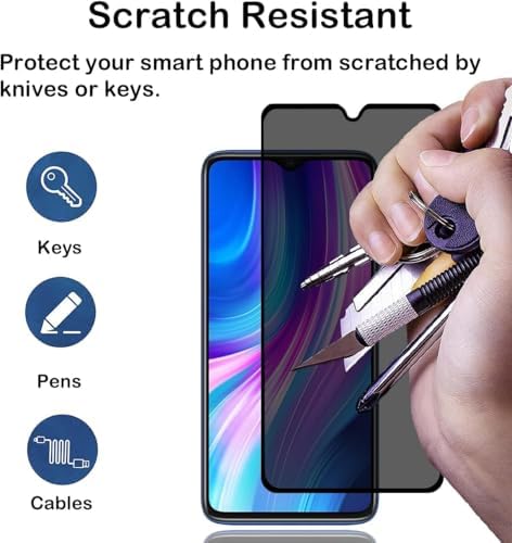 Alternative view of Xiaomi Redmi Note 8 Pro Privacy (Hayalet) Ekran Koruyucu – 2 Adet - 9H Temperli Cam, Yan Görünme Engelleyici, Tam Kaplama