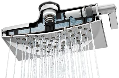 (2.5 gpm, Chrome) -  S6345 Velocity Two-Function 20cm - 1.3cm Diameter Spray Rainshower Showerhead, Chrome