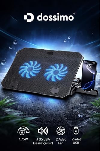 Alternative view of Nitro 2 Fanlı Işıklı Telefon Tutuculu USB Çoklayıcı Notebook Soğutucu Standı S22