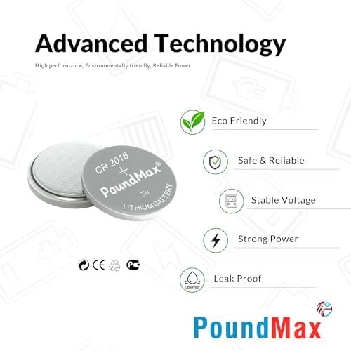 Alternative view of PoundMax Lityum CR2016 düğme hücreli pil, 3 V | 1 x Blister 5 Adet
