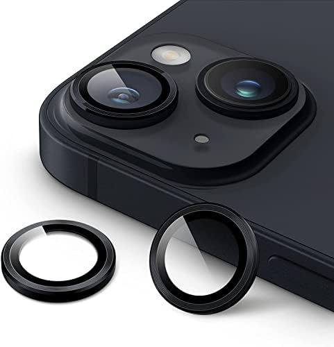 iPhone 14 / iPhone 14 Plus Kamera Camı Lens Koruyucu Halka Set - Siyah - Görsel 3