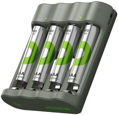 Alternative view of GP B441 USB Pil Şarj Cihazı 4 Adet 950mAh AAA İnce Pilli Set