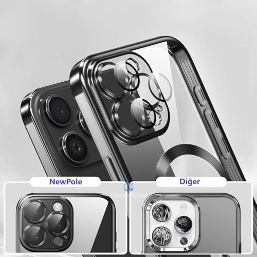 iPhone 16 Pro için MagSafe ile Uyumlu Kılıf Kroin Darbelere Dayanıklı Sararma Karşıtı Lens Koruyuculu Güçlü Manyetik Tutuş Apple iPhone 16 Pro için MagSafe ile Uyumlu Kılıf - Görsel 2