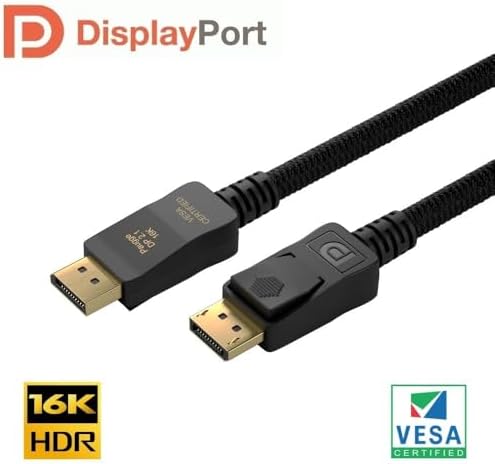 Alternative view of VESA Sertifikalı Displayport 2.1 Kablo – 16K 60HZ, 8K 120Hz, 8K 60Hz, 4K 240Hz (2 Metre)