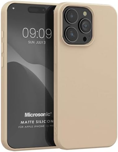 Alternative view of Kılıf Matte Silicone Apple iPhone 15 Pro için Gold [iPhone 15 Pro ile Uyumlu Kılıf - Gold]