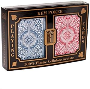 Alternative view of KEM Arrow, Poker Boyu, Standard Endeks, Kırmızı & Mavi, Çift Deste