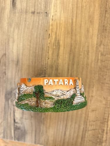 Patara Antik Kent Dekoratif Küllük, Turkuaz ve Turuncu Renkli, Seramik, El Yapımı, Tarihi Tema - Görsel 2