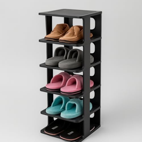 Alternative view of Siyah 5 Katlı Ayakkabılık – Plastik Çok Katlı Ayakkabı Düzenleyici, Portatif ve Dayanıklı Ayakkabı Rafı, Kolay Kurulum – 77x27x24 cm