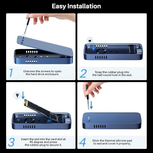 Acasis EC6608 Air - 8TB NVMe SSD Destekli, M&B/M KEY, 10Gbps USB 3.1 Type-C, Dahili Fanlı, Alüminyum Disk Kutusu (EC6608-AIR) - Görsel 3
