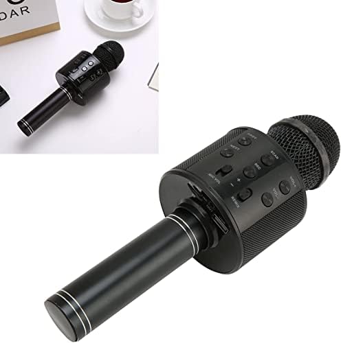 Alternative view of Karaoke Mikrofon Aux Usb Ve Sd Kart Girişli Bluetoothlu siyah şarj kablolu şık tasarım hoparlör