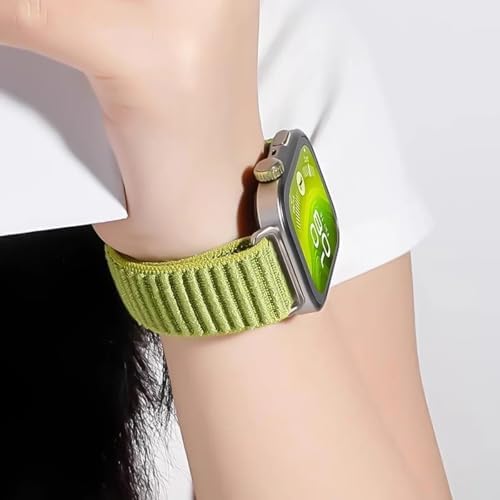 Watch Fit 4 İle Uyumlu Saat Kayışı Kaliteli Hasır Örme Cırtcırt Yapalı Su Tutmaz Watch Fit 4 İle Uyumlu Kordon Kayış - Starlight - Görsel 3