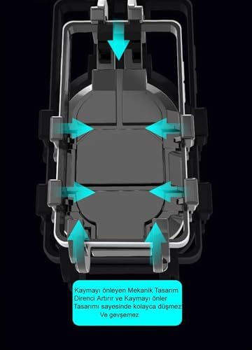 Bisiklet Motosiklet ve Scooter için Gidon Uyumlu Telefon Tutucu Orjinal Malzeme Yüksek Kalite Güneşlik Tasarımlı Universal Modellere Uyumlu Kolay Kurulum MT-E