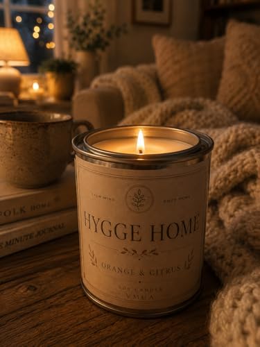Alternative view of VMGA Hygge Home Portakal & Narenciye Aromalı Soya Mum 220gr | Cozy Ev Dekorasyonu İçin Dekoratif Metal Kavanoz Mum | Rahatlatıcı İskandinav Hygge Atmosferi