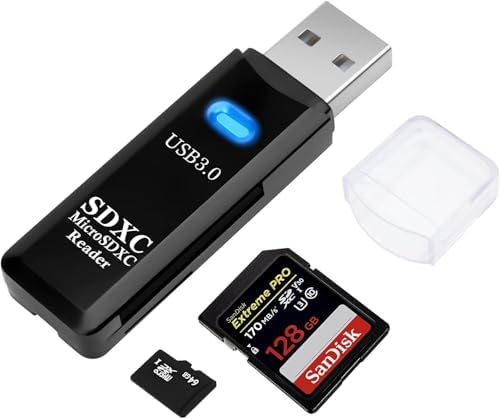 Alternative view of USB3.0 SD/TF Kart Okuyucu, USB 3.0 5Gbps Yüksek Hızlı Çift Yuvalı OTG Hafıza Kartı Adaptörü TF/Micro SD/SD/SDXC/Micro SDXC/Micro SDHC Hafıza Kartları için, MacBook Pro/Air ile Uyumlu