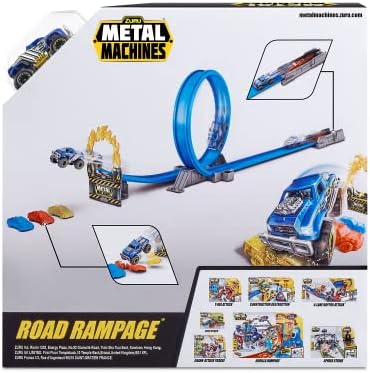 Zuru Metal Machines S1 Kızgın Yol Oyun Seti 360° Loop, Güçlü Fırlatıcı ve 3 Adet Parçalanabilir Araç İçeren Aksiyon Pist Seti - Görsel 3