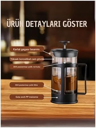 Alternative view of French Bitki Çayı, Kahve Pressi Plastik 600 ml