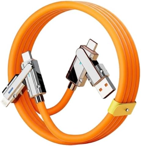 A6019 Usb Type C Lightning 4 in 1 Hızlı Şarj Data Kablosu Çevirici Dönüştürücü Adaptör 100-120W - 1M