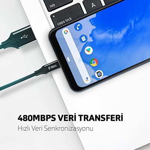 AlumiCable Micro USB 120cm Şarj Kablosu - Altın (2DK11A) - Görsel 2