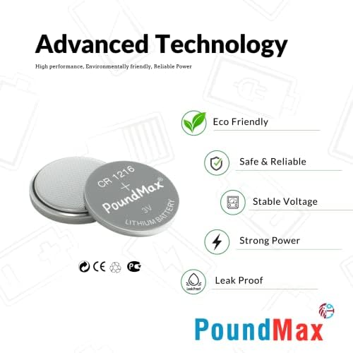 Alternative view of PoundMax 1216 DL1216 3V Lityum Düğmeli Pil (5'li Paket)