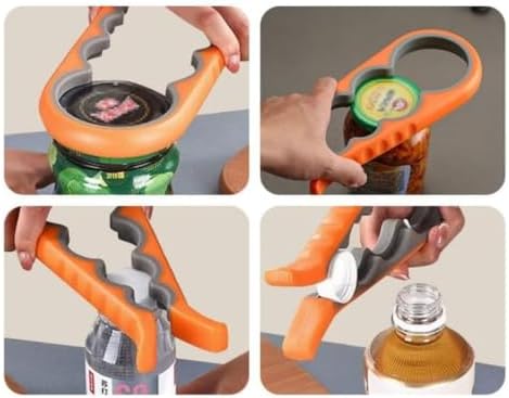 Kavanoz ve Şişe Açacağı – Turuncu Boy Ergonomik, Silikon Kaymaz Kavrama, Kavanoz ve Şişe Kapak