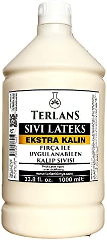 Terlans Ekstra Kalın Sıvı Lateks 1000 ml Fırça ile Sürülebilir Kalıp Sıvısı Thick Liquid Latex - Görsel 3