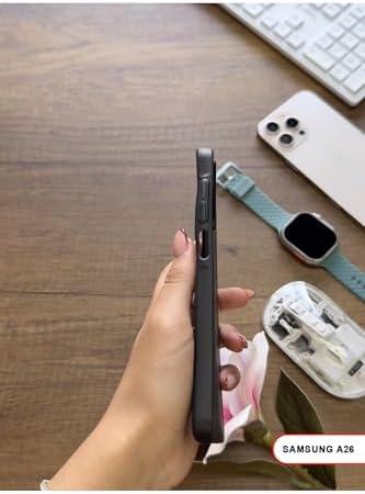 Süper İnce Mat Ultra Thin Silikon Kılıf Siyah Galaxy A26 ile uyumlu
