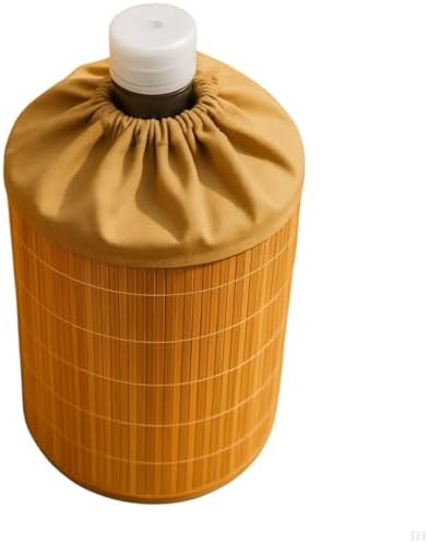Alternative view of Bambu Su Sebili Damacana Kılıfı – Dekoratif, Toz ve Güneş Koruyucu, Doğal Bambu Kaplama, Kumaş Büzgülü Üst Kapak, 19 L Damacana Uyumlu