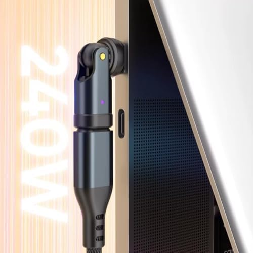 Alternative view of 0960 USB Type-C OTG Çevirici Adaptör 540° Döner PD240W 5A Şarj Veri Dönüştürücü 360 derece dönebilen gövde ve 180 derece bükülebilen başlık ile kablo kırılmalarına son