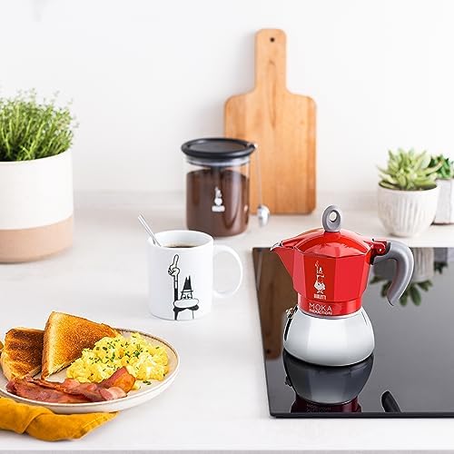 - Moka İndüksiyon Kırmızı: 4 Cups Ocak Üstü Espresso Pişirici - 150ml - Alt Hazne: Dış Paslanmaz Çelik İç Alüminyum - Patentli Güvenlik Valfi - İndüksiyon Ocak Türleri İçin Uygundur - Görsel 3