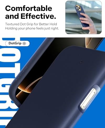 Alternative view of Caseology Apple iPhone 16 Pro ile Uyumlu Silikon MagSafe Kılıf Nano Pop Mag Hava Kanalı Teknolojisi™ Askeri Sınıf Koruma Blueberry Navy Kaymaz Kapak - ACS08172
