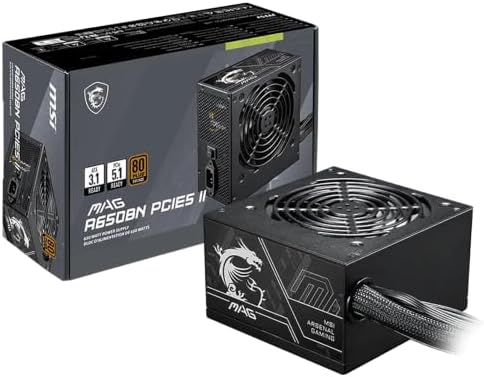 MSI MAG A650BN PCIE5 II 650W 80+ BRONZE ATX 3.1 PCIE 5.1 POWER SUPPLY - Görsel 3