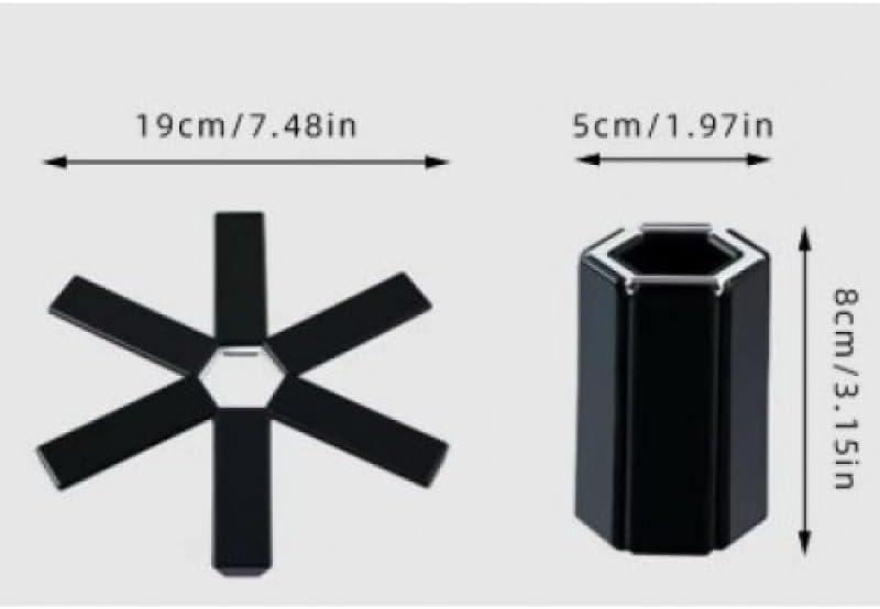 Alternative view of Katlanabilir Nihale Isıya Dayanıklı Tencere ve Tava Altlığı | Kompakt Saklama, Altıgen Tasarım, Sıcak Tava Koruyucu, 5x8cm Kapalı Boyut, Çok Amaçlı Kullanım