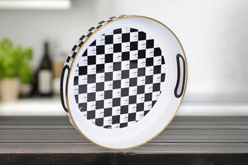Dama Emaye Tepsi 28 cm - Görsel 2