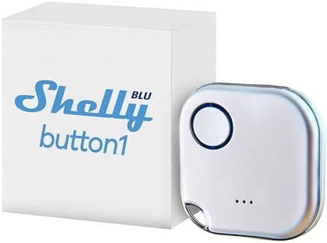 Shelly BLU Button1 – Beyaz | Eylemleri ve Sahneleri Etkinleştirmek için Akıllı Bluetooth Düğmesi | Çoklu Tıkla Etkinleştirme | Anında Tepki Süresi | Ses ve Işık Alarmı | iOS Android Uygulaması - Görsel 3