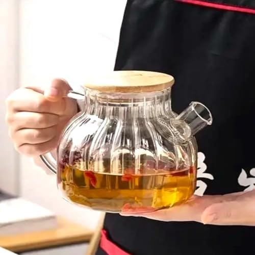 Alternative view of Borosilikat Cam Çaydanlık, 1000 ml, Isıya Dayanıklı, Modern Tasarım, Şeffaf
