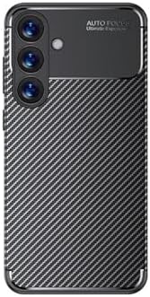 - ile uyumlu Galaxy S25 FE Kılıf Kamera Korumalı Karbon Desenli Uzun Ömürlü Renk Atmaz Koruyucu Silikon