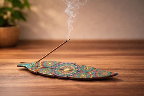 Alternative view of 6 Çeşit Karışık Koku ve Desenli Ahşap Tütsü Kayığı Seti – 120 Adet Aromaterapi Çubuğu – Ev, Ofis ve Yoga İçin Tam Başlangıç Paketi (Yaprak Şekilli)