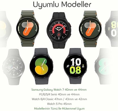 ile Uyumlu Yeni Nesil Bağlantı Hasırlı Kumaş Kordon Galaxy Watch 7/6/5/4 Serisi için Galaxy Watch 7 Kordon (40mm/44mm) Watch 6/4 Classic (47/43/42mm) Watch 5 Pro Uyumlu - Görsel 2