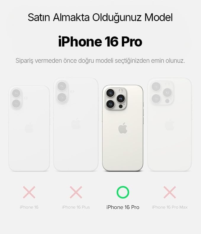 iPhone 16 Pro için SUPER-CRYSTAL Magsafe ile Uyumlu Kılıf Arkası Kristal Berraklığında Cam Görünüm Kenarları Darbe Emici Silikon Hybrid Kılıf (Desert Titanyum, 16 Pro) - Görsel 2