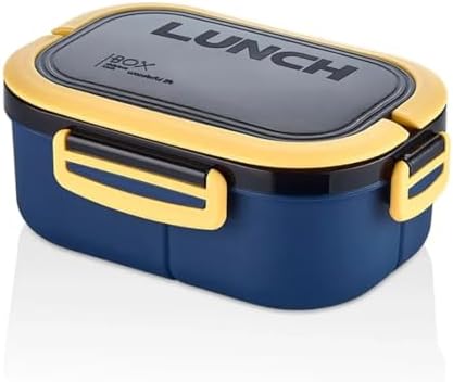 Alternative view of Jouis Beslenme Kutusu 1200 ml 2 Katlı 6 Bölmeli BPA'sız PP Plastik Sefer Tası ve Beslenme Çantası - Lunch Box, ÇATAL KAŞIK ve BIÇAK Dahil Okul Beslenme (Mavi)