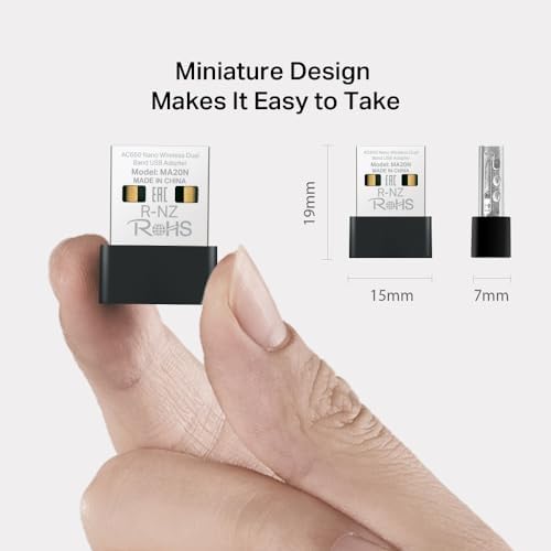 Alternative view of MA20N, AC650 Mbps Kablosuz Dual-Band Nano USB Adaptör