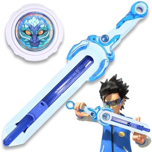 Infinity Nado Bey Battling Blade Oyuncakları, Yeni Başlayanlar için Mini Nado Kılıcı, 5-7 8-12 Yaş Çocuklar için Top ve Kılıç Fırlatıcı Savaş Seti Oyuncakları, Bey Mini Savaş Bıçağı Göğüs Kılıcı