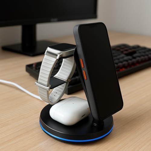 Alternative view of X-Level X-multimag İphone/Apple Watch/Airpods İle Uyumlu Magsafe Özellikli 3 In 1 Kablosuz Şarj Istasyonu, 33W Hızlı Şarj, Aynı Anda 3 Cihaz Şarj Etme, Araç Ve Masaüstü Kullanım,XC4053 Siyah