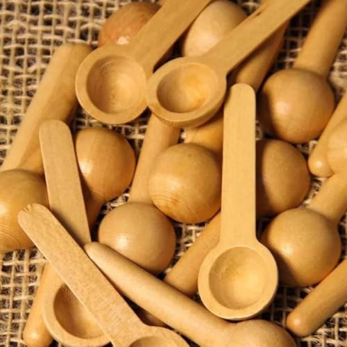 Ahşap Mini Kaşık Seti, Baharat Ölçü Kaşığı, 6 Parça Kaliteli, İthal (3 Büyük, 3 Küçük) - Görsel 3