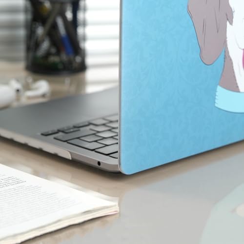 MacBook Air Kılıf 13 İnç A1369 A1466 Uyumlu Sert Kapak Dog01 Tasarım İnce Hafif Darbe Önleyici Hard Case Çizilmeye Dayanıklı Eski Kasa 2010-2017 Koruyucu Kapak Açık Mavi - Görsel 3