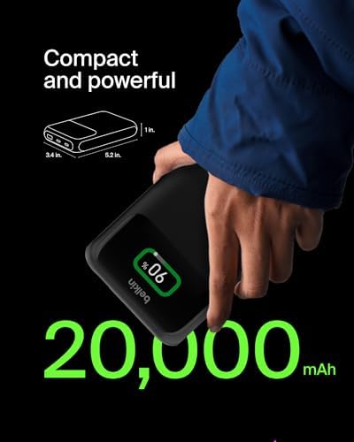 3 Portlu Dizüstü Powerbank, USB-C ve USB-A Portları, Hızlı Şarj USB-C Güç Dağıtımı, MacBook, iPhone 17, 16 Serisi, iPad Pro, Galaxy S25 vb. için Taşınabilir Şarj Cihazı - Siyah - Görsel 3