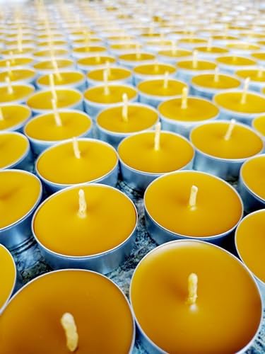 (12 Adet) Tealight Doğal Petek Balmumu mum Standart Boy Beeswax Candle